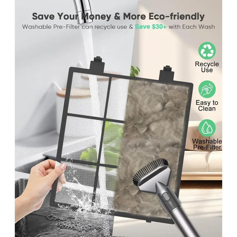 منقي الهواء، أجهزة تنقية الهواء فريش ديوا للمنزل حتى 2300 قدم 2 مع واي فاي ذكي، أجهزة استشعار الهواء، مدخل هواء مزدوج الجوانب، H14 True HEPA