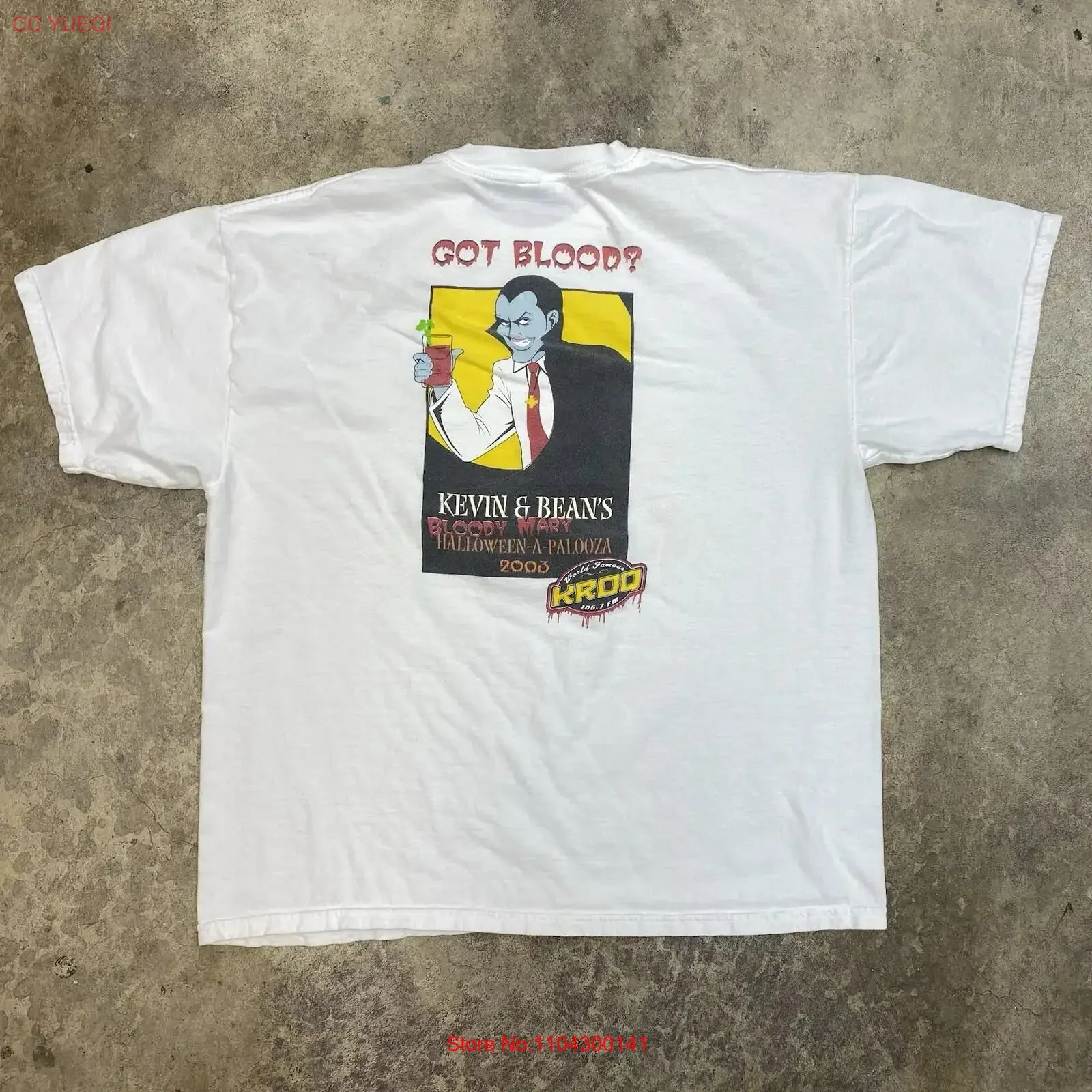 Vintage KROQ 106 7 Kevin Bean s Blood Drive T Shirt XL Halloween Vampire 2000s vintage Washed Comfortable homme streetwear