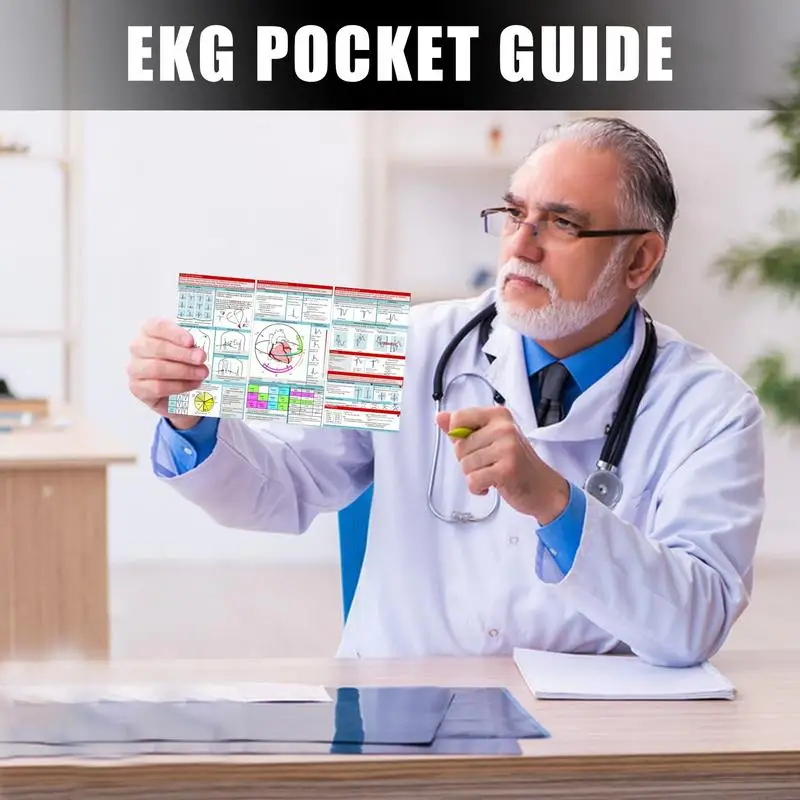 Ekg Rhythm Pocket Cards Ecg Interpretation Pocket Card Horizontal & Vertical Layout Compact Reference Guide EKG Pocket Guide