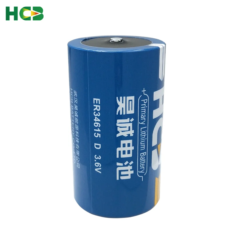 

HCB ER34615 Disposable Lithium Battery 3.6v D High Capacity IoT Gas Meter Eddy Current Flowmeter Instrument Non-rechargeable