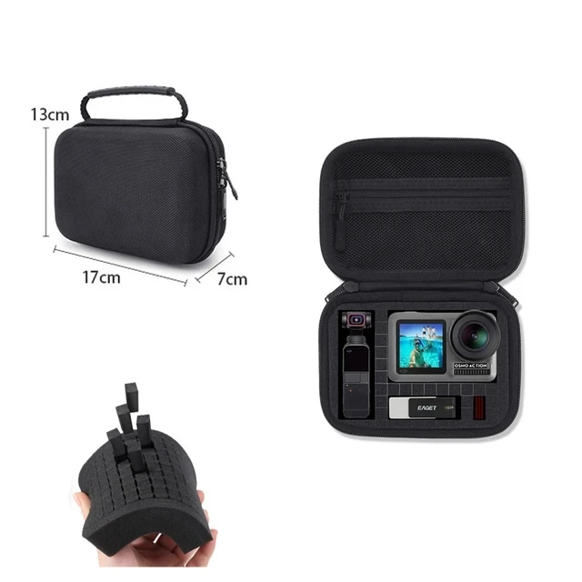 Sport Action Camera Bag DIY Carry Case Portable Waterproof Travel collection Sponge For Gopro Hero Dji Osmo Action 3 4 Insta360