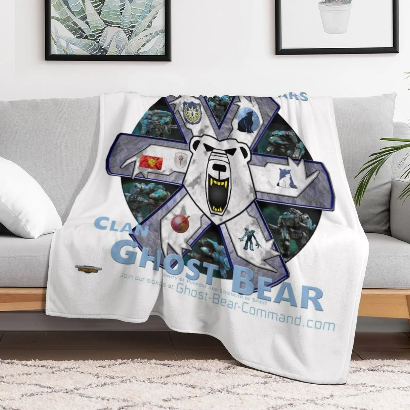 Clan Ghost Bear Recruitment Poster Q2.14 Throw Blanket Blankets For Bed Decorative Sofas Kid'S Sleeping Bag Blankets