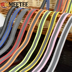 50Yards 10mm Safety Warning Nylon Band Reflective Webbing Pet Uniform Clothing Decorative Ribbon DIY Garment Sewing Accessories