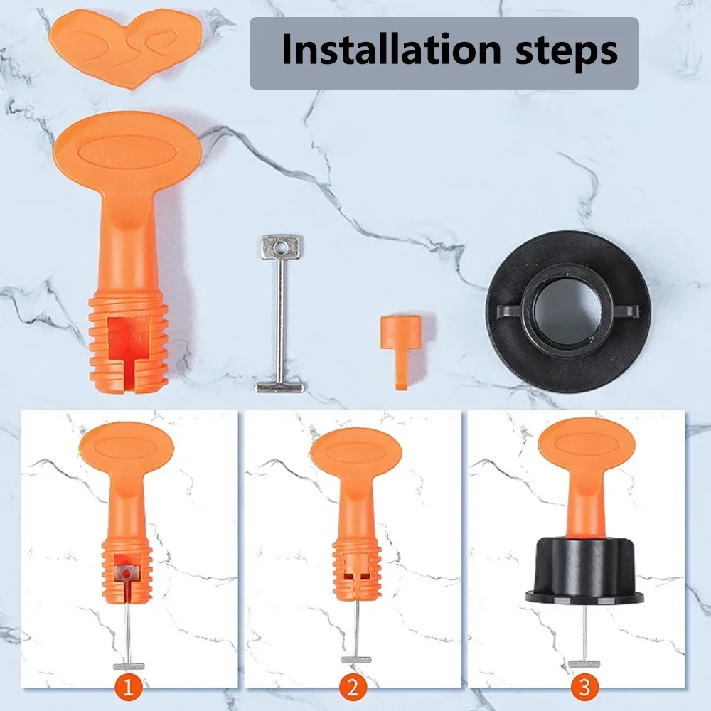 Imagem -04 - Telha Cerâmica Sistema de Nivelamento Agulha de Aço de Substituição Piso e Parede Nivelador Telha Deitado Ferramenta Construção Toolsruction 50500 Pcs