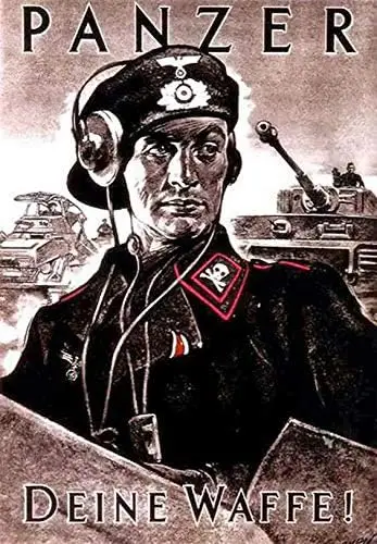 1c,Tin Sign Vintage Chic Art Decoration Poster German WWII Poster, Panzer, Deine Waffe for Store Bar Home Cafe Farm Garage or Cl