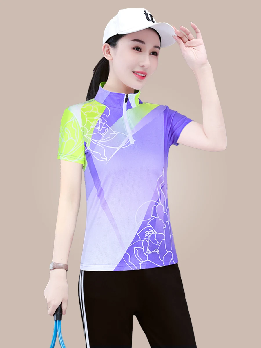 

Ice Silk Qui Dry Sportswear Set Women's Summer New Sle Mom ort Sve Long Pants Breathable Two Piece Set Casual Stand ...