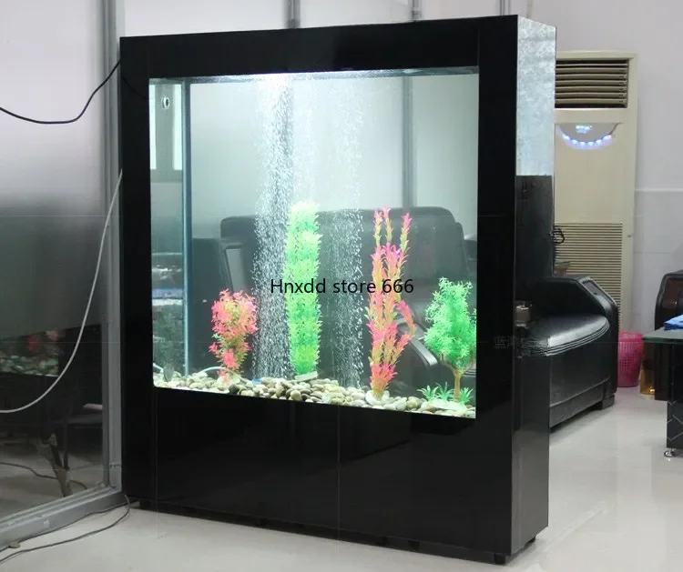 

Simple Ecological Fish Tank Living Room Home Aquarium Change Water Floor Partition Rectangular