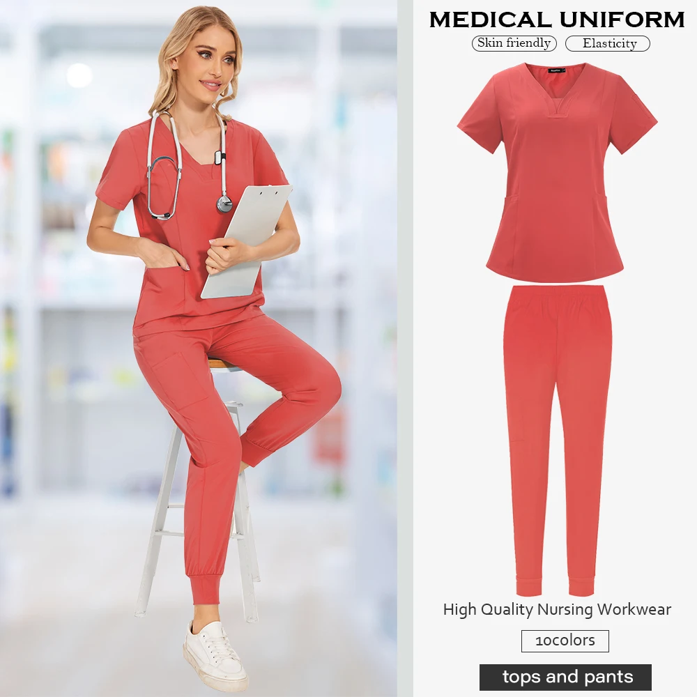 الدعك الأسنان موحدة ممرضة النساء الطبيب البلوزات الطبية مختبر ملابس العمل البيطرية مجموعة الصيدلة فرك دعوى الجملة ملابس العمل