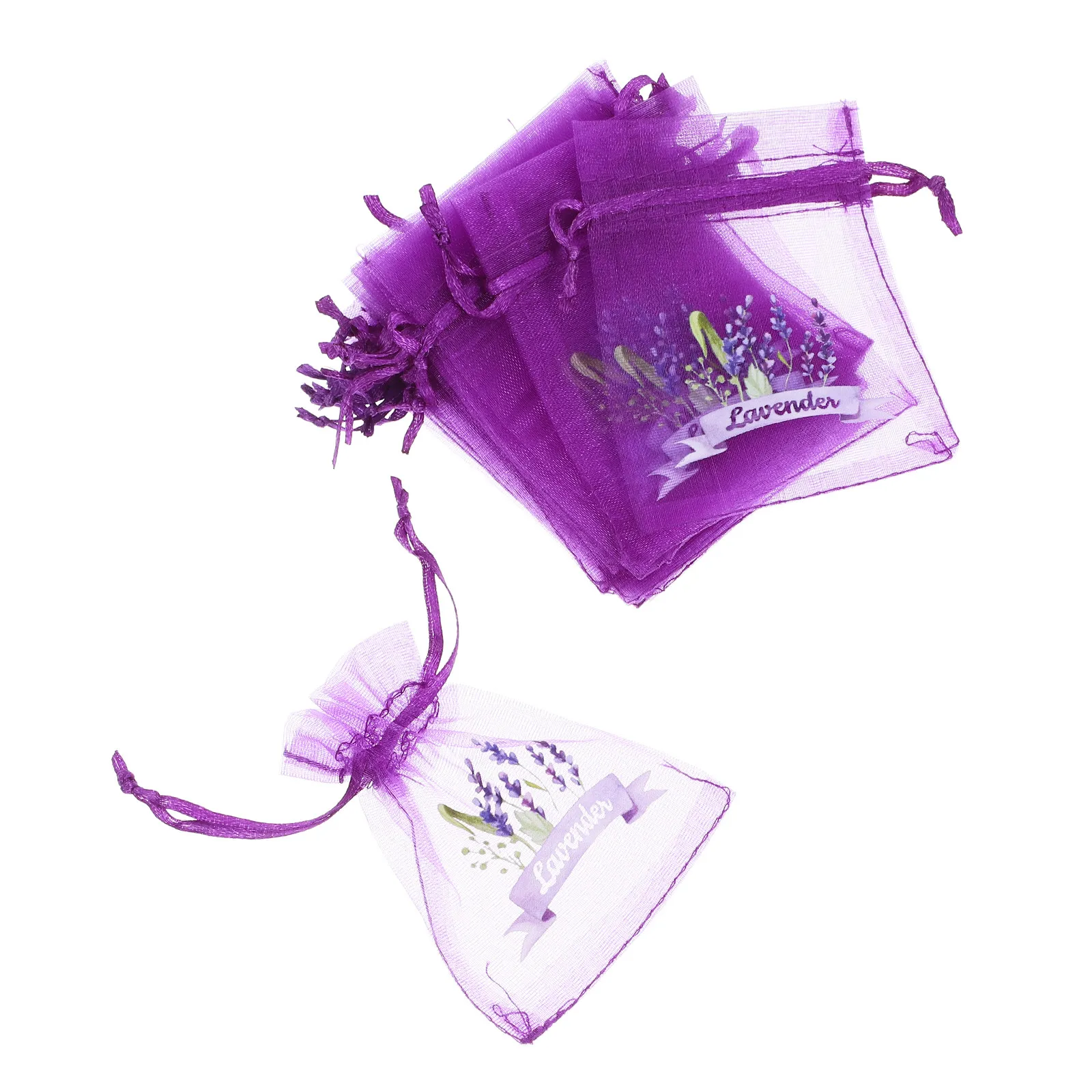 20Pcs Mesh Sachet Bags Empty Lavender Pouches Drawstring Gauze Bags for Dried Lavender Rose Petals Fragrance Storage Closet Car