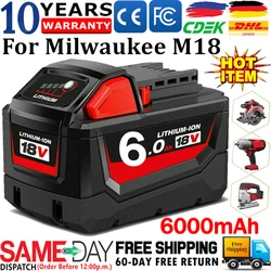 Rechargeable Batteries For Milwaukee M18B5 XC Li-ion Battery 18v 6000mAH battery For Milwaukee M18 48-11-1815 48-11-1850 2604-22