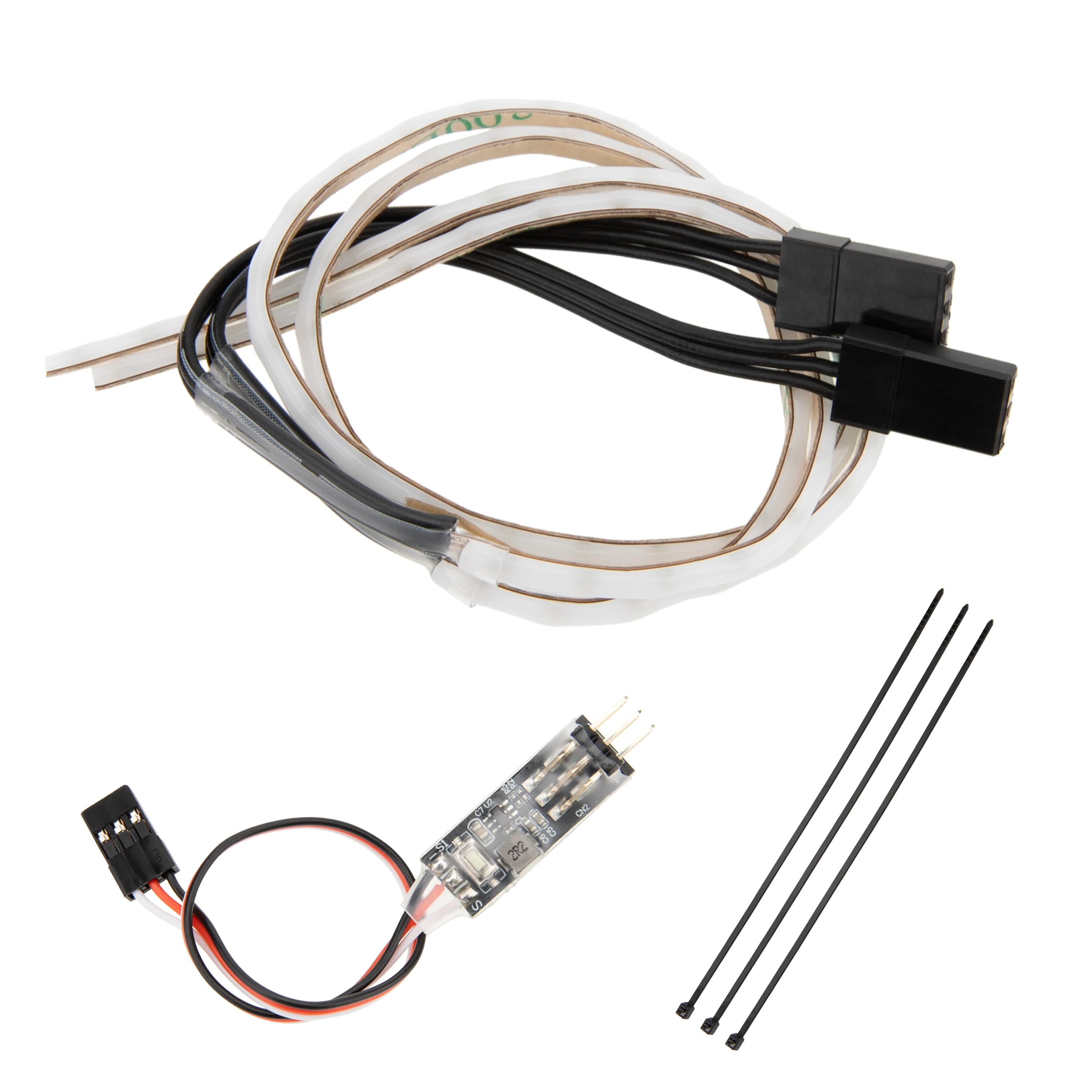 MEUS RACING RC LED Lights Whip Light Strip Cuttable for Axial SCX24 Traxxas TRX4M 1/24 1/18 RC Crawlers Upgrades
