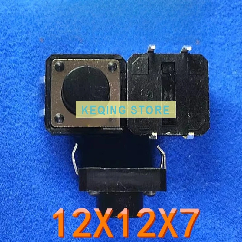 10PCS Used+Not NEW+Send after Measure  touch switch 4-pin micro switch button switch vertical four-pin 12x12x7 copper foot