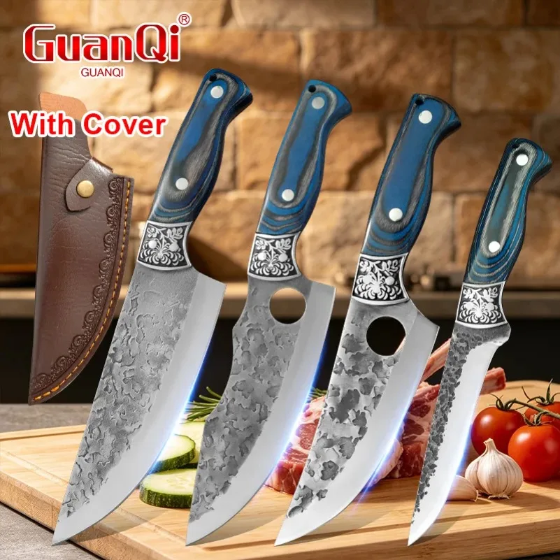 Kitchen Boning Knife Butcher Knife BBQ Meat Cleaver Stainless Steel Peeling Fruit Forged Meat Cutting Knive Cooking Accessories