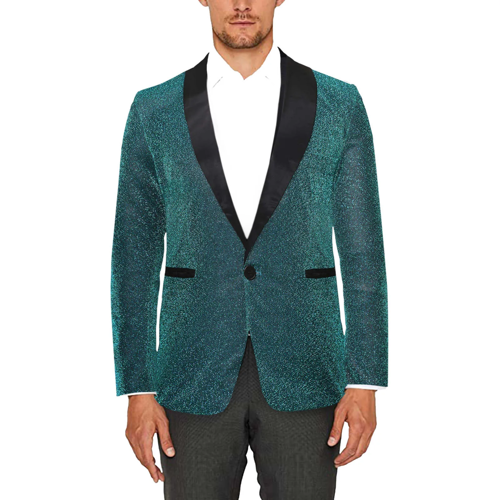 Men Sequins Blazer Designs Plus Size Slim Fit Solid Color Velvet Sequined Blazers Jacket DJ Club Stage Party Wedding Clothes