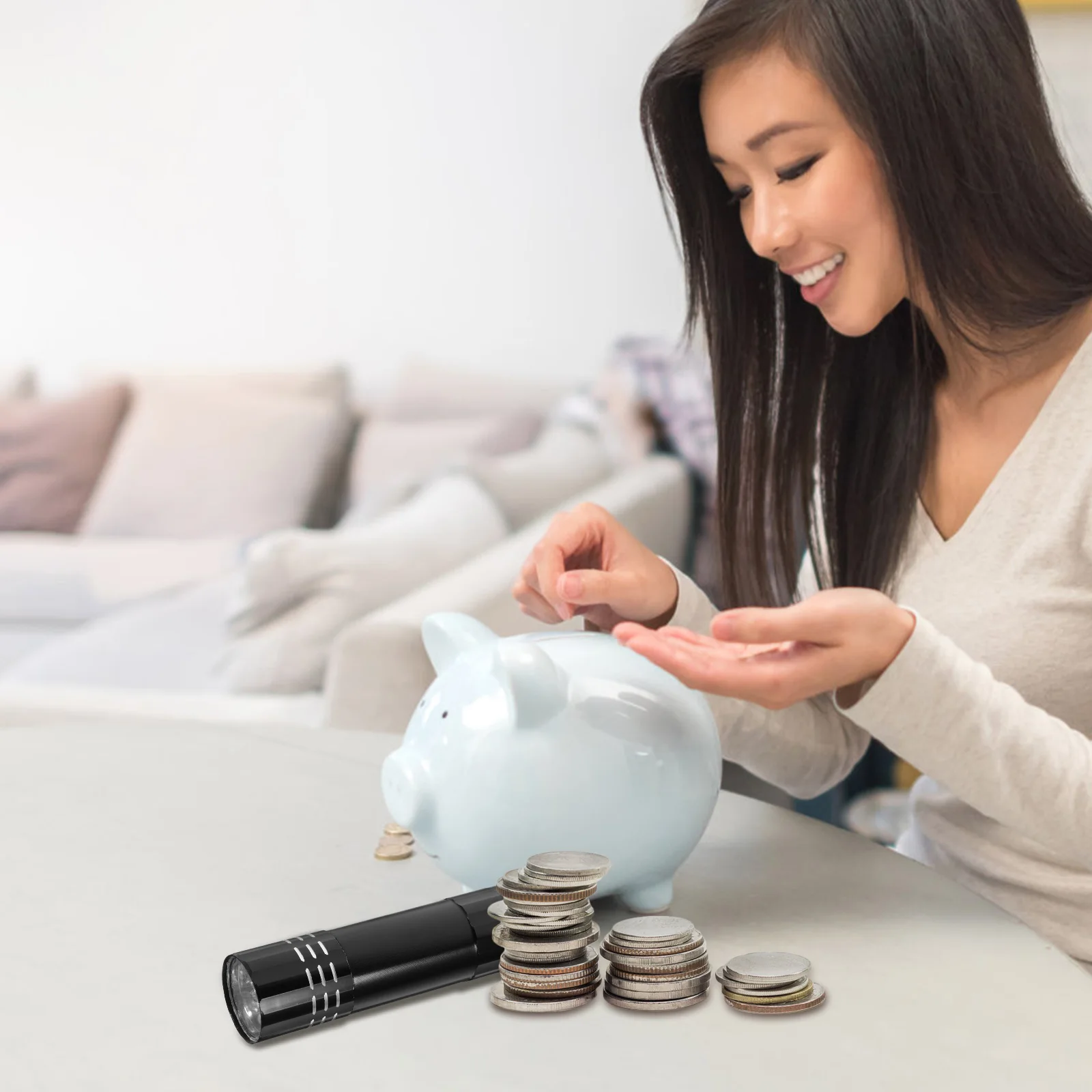

Diversion Can Safe Coins Storage Container Flashlight Secret Hide Money