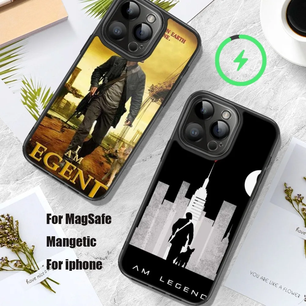 I A-Am Legend Movie Phone Case For iPhone 11 12 13 14 15 Pro Max Plus Mini Magsafe Magnetic Wireless Charging Shell