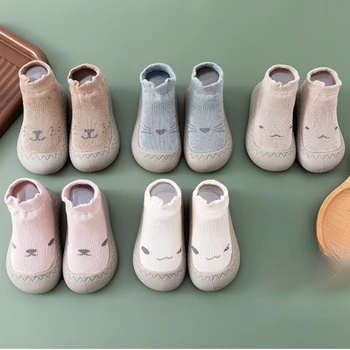 Chaussures de marche pour bébé à semelles souples, chaussett...