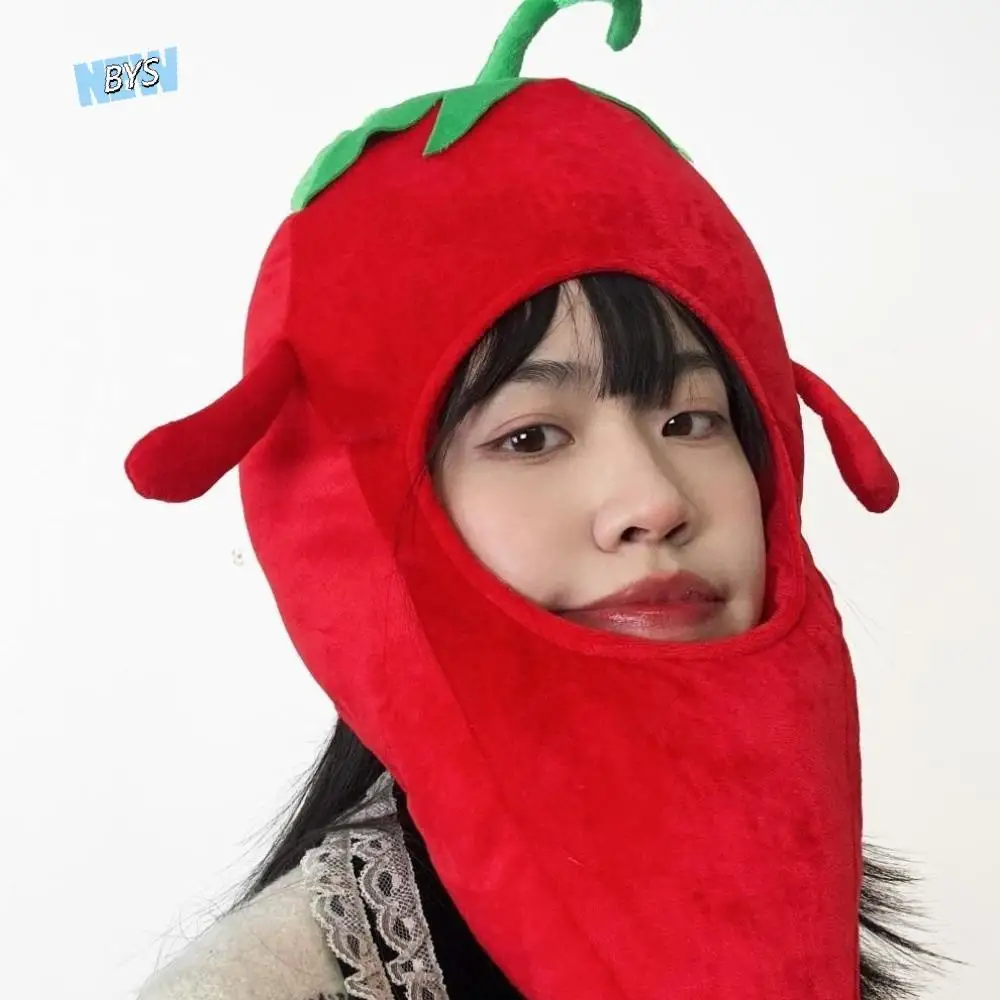 

Tomato Creative Fruit and Vegetable Hat Playful Thick Nutrition Month Hat Funny Stretchy Pullover Cap Kids Adults