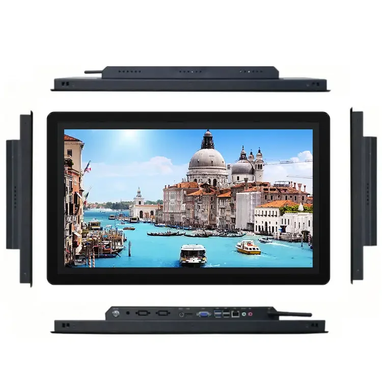 Industrial lcd monitor 21.5 inch open frame touch screen machine full HD cabinet android system all in ane pc