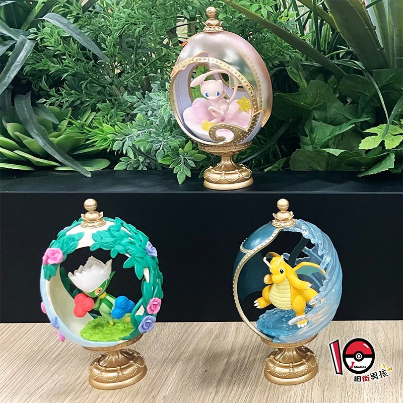 Re-Ment figuras de Pokémon colección Ovaltique Pikachu Gardevoir Dragonite Roserade Mimikyu Mew Pvc modelo regalo juguete