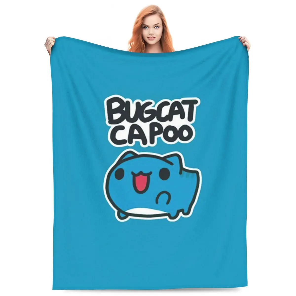 Comic Cat Bugcat Capoo Bug Cat Blanket Flannel Sofa Throw Blanket Breathable for Couch Bedding Office Throws Bedspread Quilt