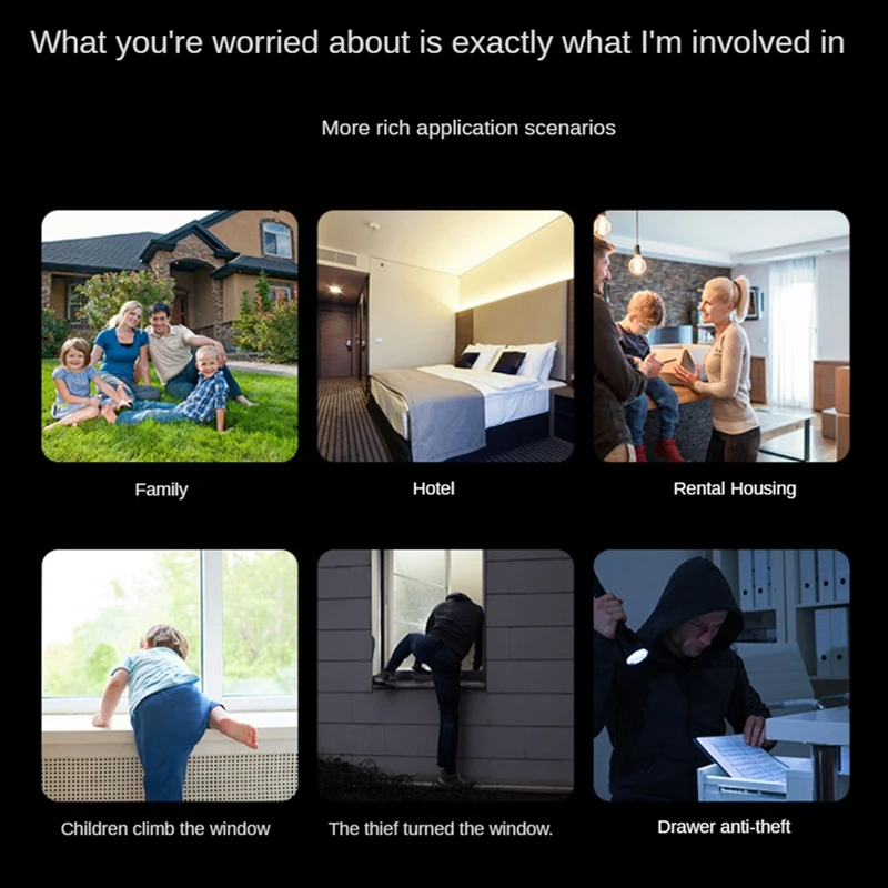 New Wireless Door And Window Alarm140db Sound And Light Alarm Multi-Function Alarm For Home Security Anti-Theft