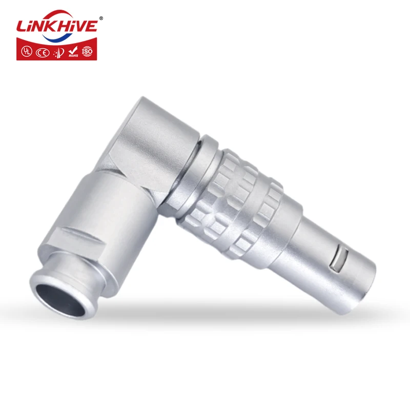 TSG Compatible con LEMO FSG Enchufe de codo ajustable 0B 1B 2B 2 3 4 5 6 7 8 9 10 12 14 16 18 19 26 Conector circular de 32 pines