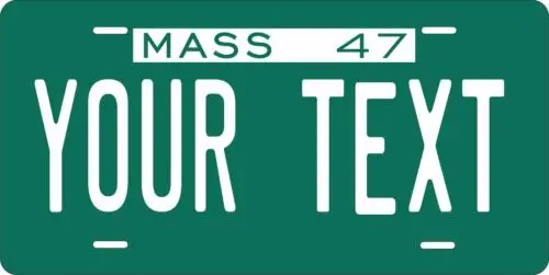 Massachusetts 1947 License Plate Personalized Custom Car Bike Motorcycle Moped Aluminum