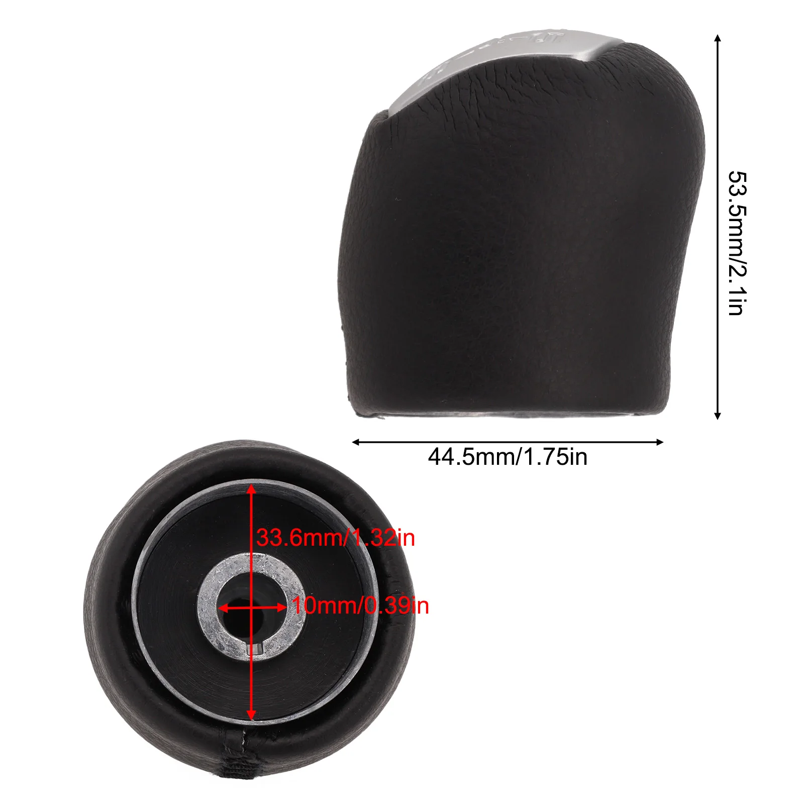 for iveco Gear 6 Speed Gear Knob PU Leather Plug-and-play Design Smooth Grip 6-speed Manual Transmission Black Stitches