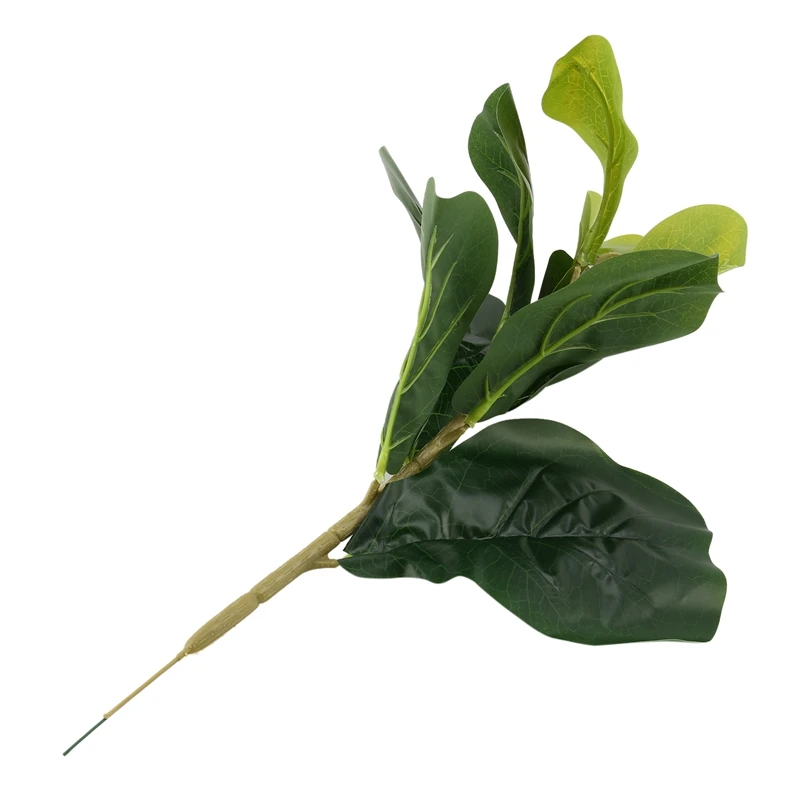 Small Artificial Fiddle Leaf Tree 11Inch Faux Ficus Lyrata Tree For Home Wedding Courtyard Indoor And Outdoor Decoration