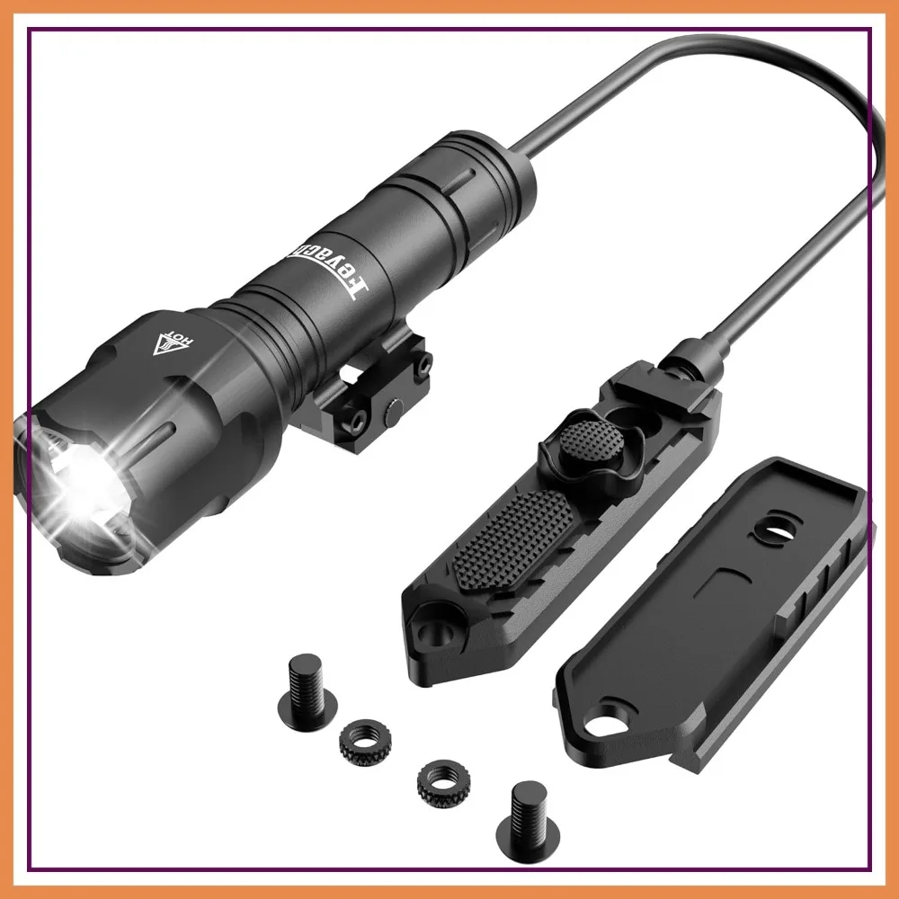 

1200 Lumen LED Tactical Flashlight with Picatinny/M Lock Mount & Pressure Switch, Waterproof Rifle Light