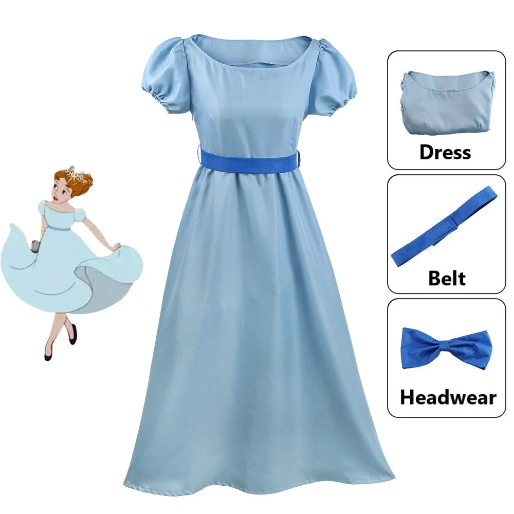 

Wendy Cosplay Fantasia Women Kids Outfits Cartoon Peter Cosplay Pan Costume Adult Fantasy Halloween Carnival Party Clothing