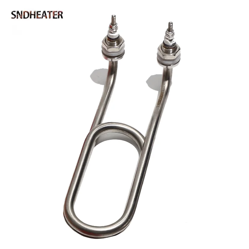 SNDHEATER U Shape Water Immersion Heating Element 220V 380V M16 M18 Upwards Thread Heater Replacement 2KW 3KW 4KW for Cabinet