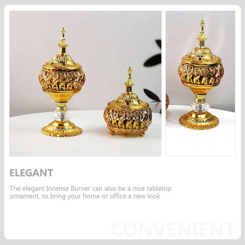 

Aroma Burner Metal Incense Burner Reusable Small Censer for Home Office Party Decor Romantic Air Purifying Furnace