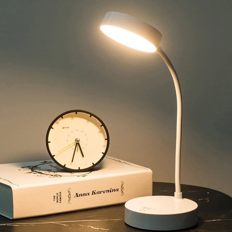 LED Desk Lamp 3 Levels Dimmable Touch Night Light USB Rechargeable Eye Protection Foldable Table Lamp For Bedroom Bedside Desk