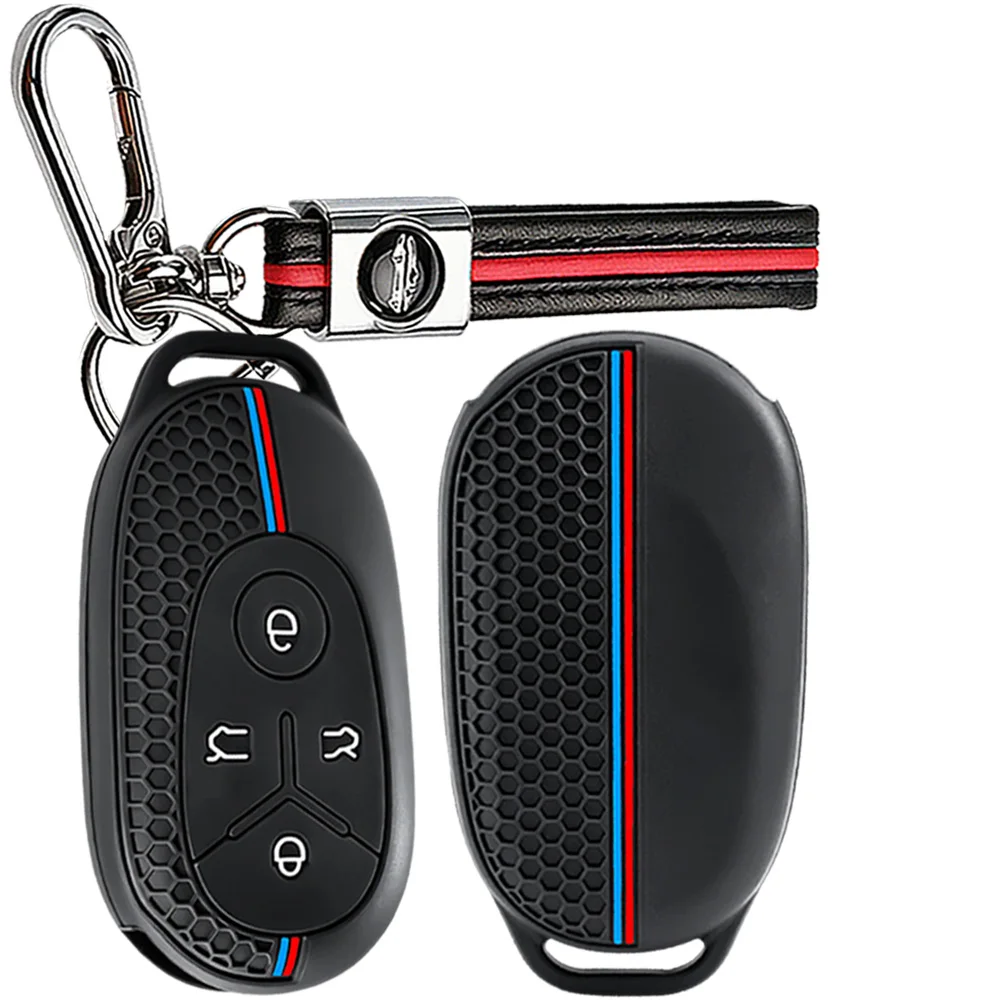 Silicone Key Cover Case Shell Keychain For Geely EX2 GEOME Galaxy 2025 Light Star Wishes Exploration Youth Version Accessories