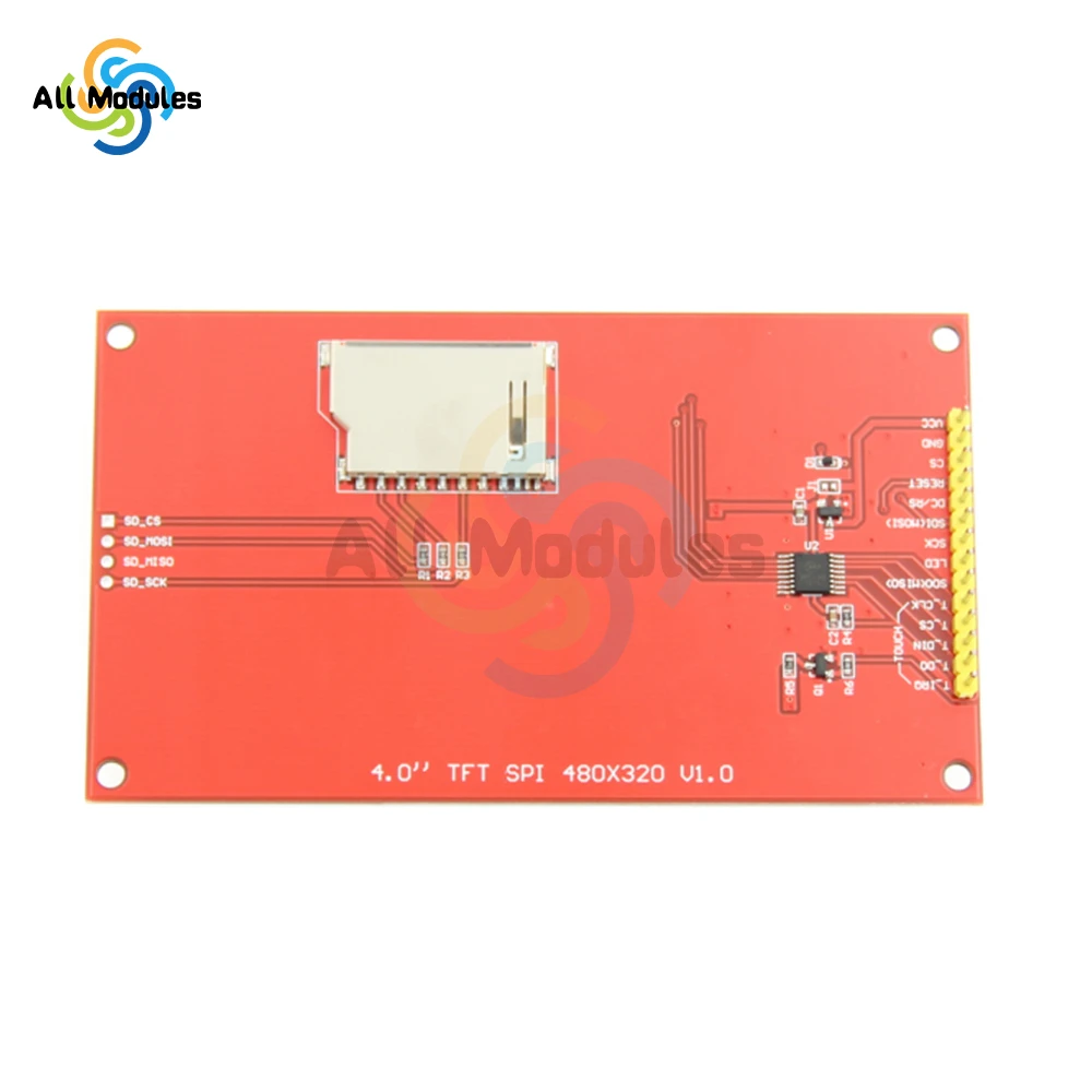 Imagem -05 - Módulo de Tela de Exibição do Módulo Lcd de Polegadas Spi Serial Módulo de Tela de Toque 480*320 Tft Módulo de Exibição St7796s Ili9488 Fios Spi 4.