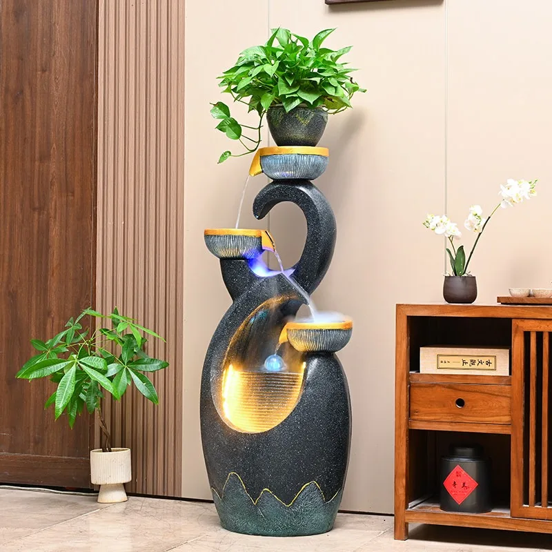 Flowing Circulation Living Room Humidifier Rockery Water Scenery Balcony Floor Decoration