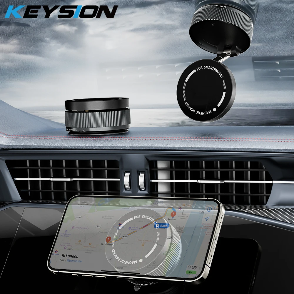 

KEYSION 360°Rotating Telescopic Vacuum Magnetic Car Holder Suction Cup Gym Kitchen Portable Desktop Universal Mobile Phone Stand