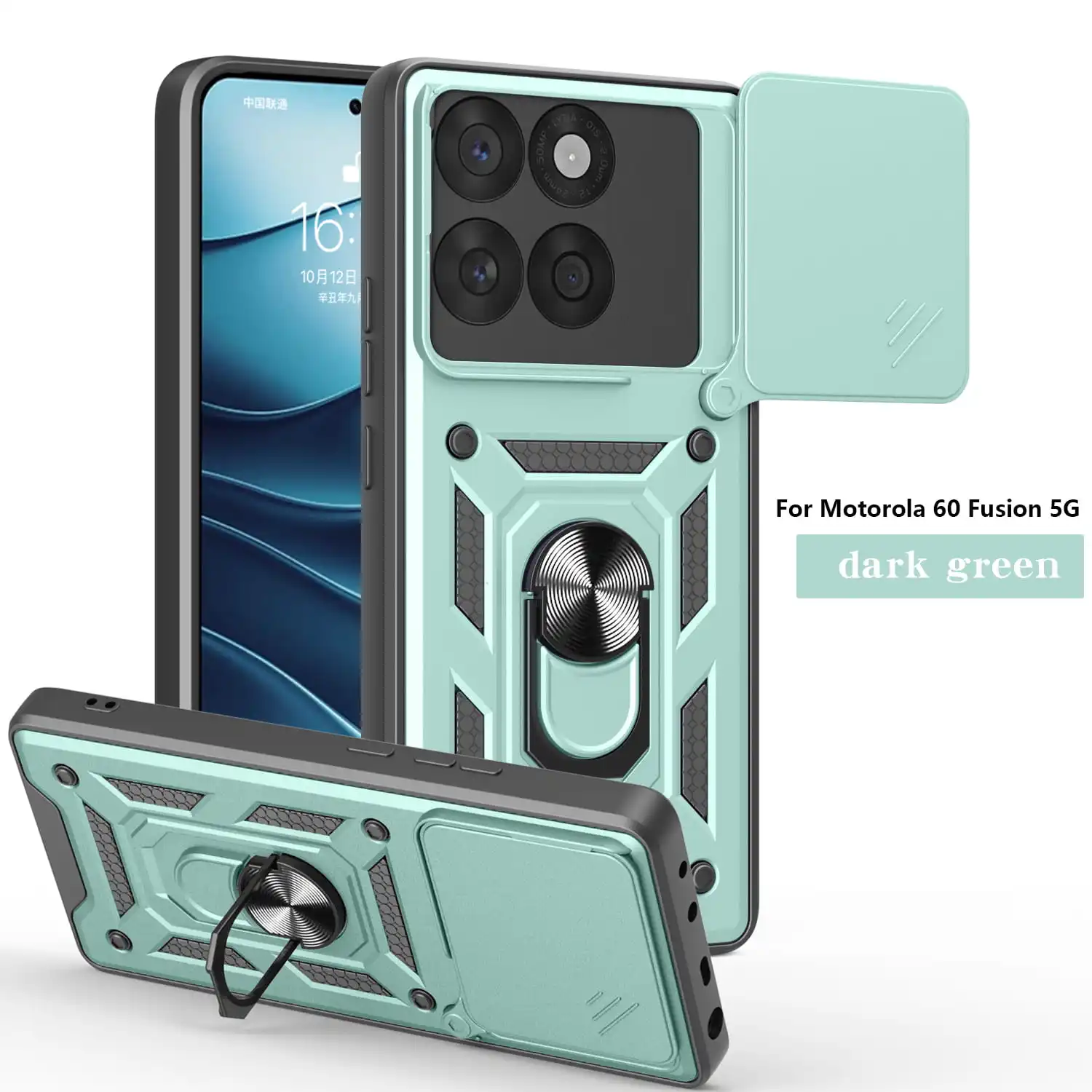 Чехол для Motorola Edge 60 Fusion Slide Camera Protect Stand Phone Shell Funda для Edge 50 Pro 50 Ultra Fusion Neo Cover