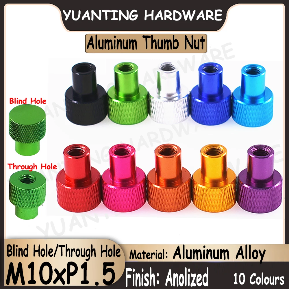 

1 шт./2 шт. M10 алюминиевая гайка для большого пальца инкубация накатка для руки затягивающая гайка для моделей FPV RC потайное/Сквозное отверсти...