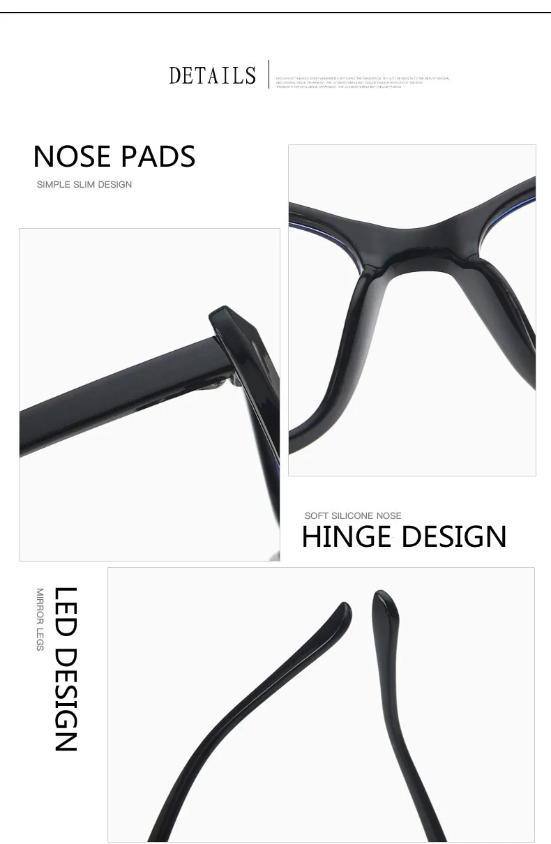 Neue Mode Vintage Gradienten Brillen Für Kurzsichtigkeit Anti Blau Licht Myopie 2022 Einzigartige Transparente Cat Eye Brille Rahmen – Detail 10