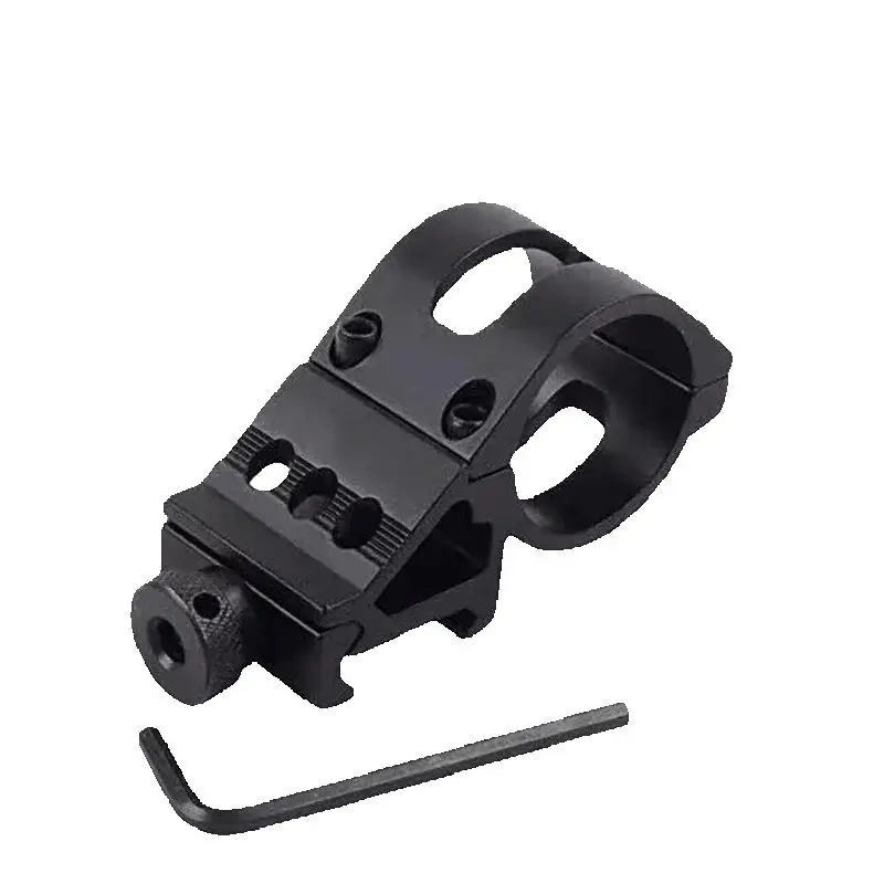 30mm 45 Degree Offset Flashlight Scope Mount Holder For 21mm Picatinny Weaver Rail Quick Release Button Hunting מתאם לפנס