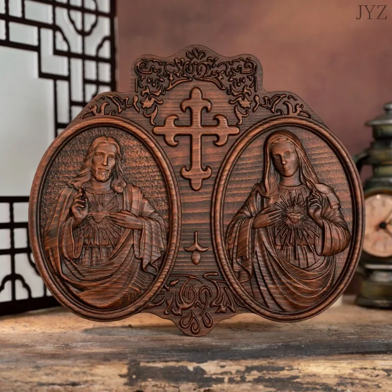 

High Quality Sacred Heart of Jesus and Heart of Mary Jesus Christ Wall Decor, Religious Saint Statue