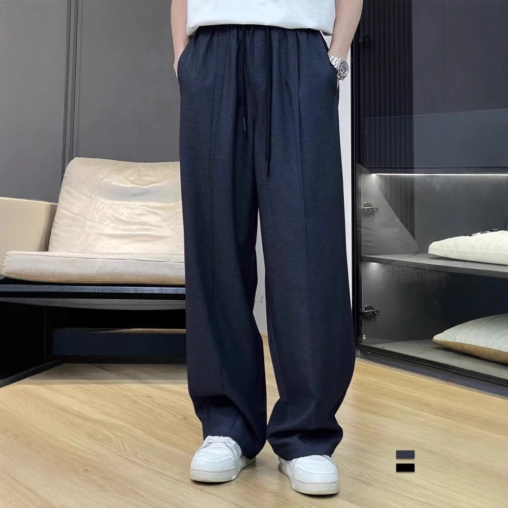 

Летние повседневные свободные дышащие брюки из вельвета с эластичным поясом и прямым кроем для молодежи, весна-осень, цветные