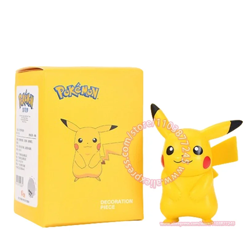 Pokemon Standing Posture Open Box Cute Doll Model Children's Toy Pikachu Bulbasaur Charmander Birthday Gift Cartoon Peripheral