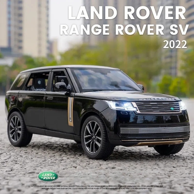 Alloy 1:24 Range Rover SV 2022 SUV Car Model Diecast Toy Vehicle Children Boy Gift Collection Miniature Voiture Home Decor