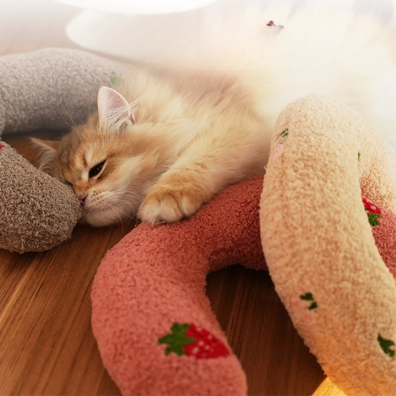 Cat Pillow Contains Catnip Sleep U-shaped Pillow for Catnip Cat Toys Catnip