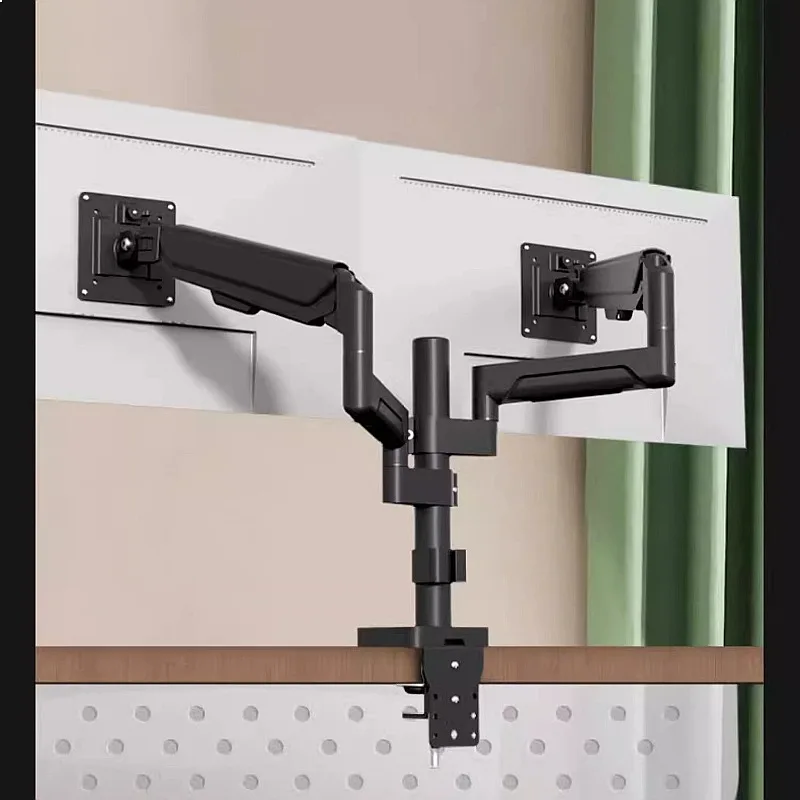Ergonomic Monitor Arm with Keyboard Tray, Adjustable Desk Mount, Space-Saving Swing Monitor Stand for Workstation