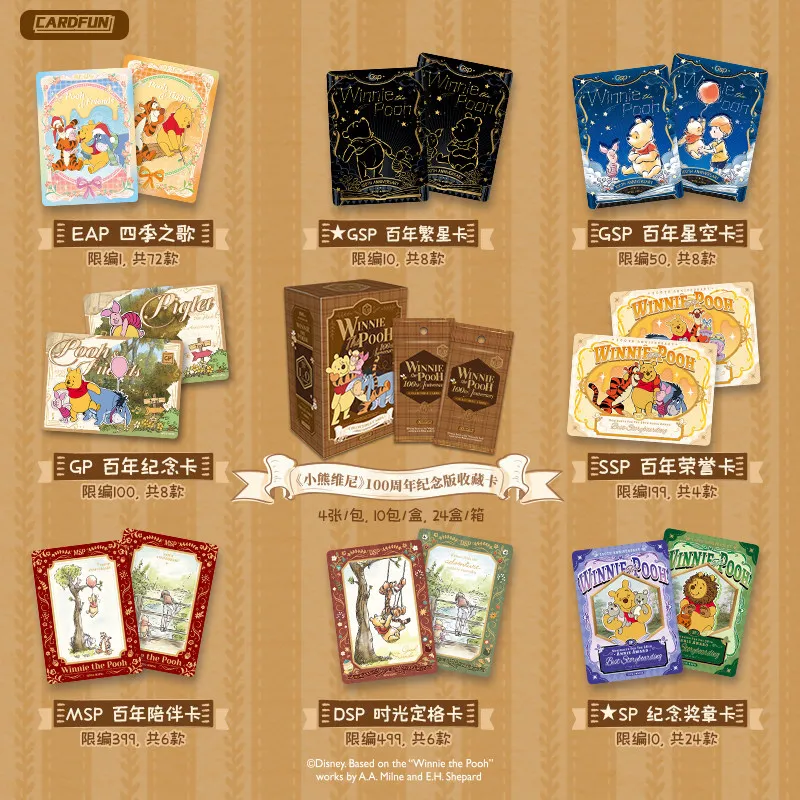 2026 New Card.Fun Disney Winnie The Pooh 100th Anniversary